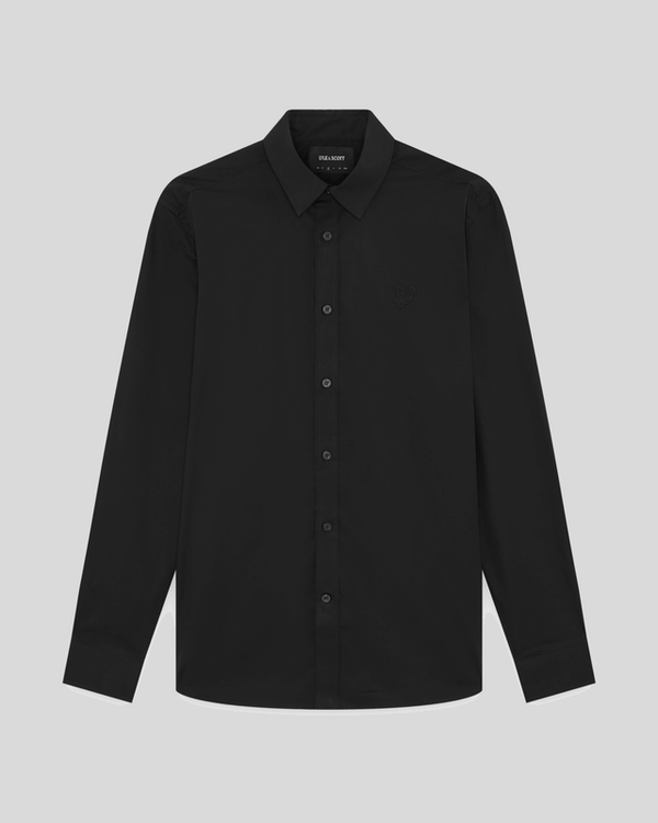 Lyle & Scott Stretch Fabric Poplin Shirt Jet Black