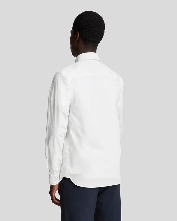Lyle & Scott Stretch Fabric Poplin Shirt White