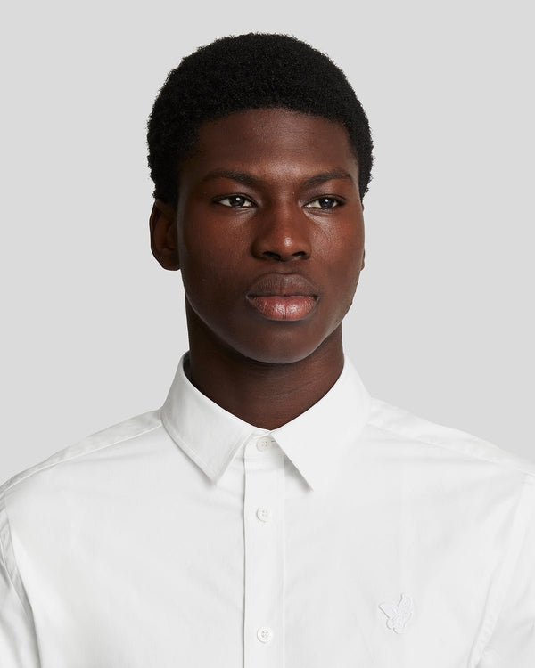 Lyle & Scott Stretch Fabric Poplin Shirt White