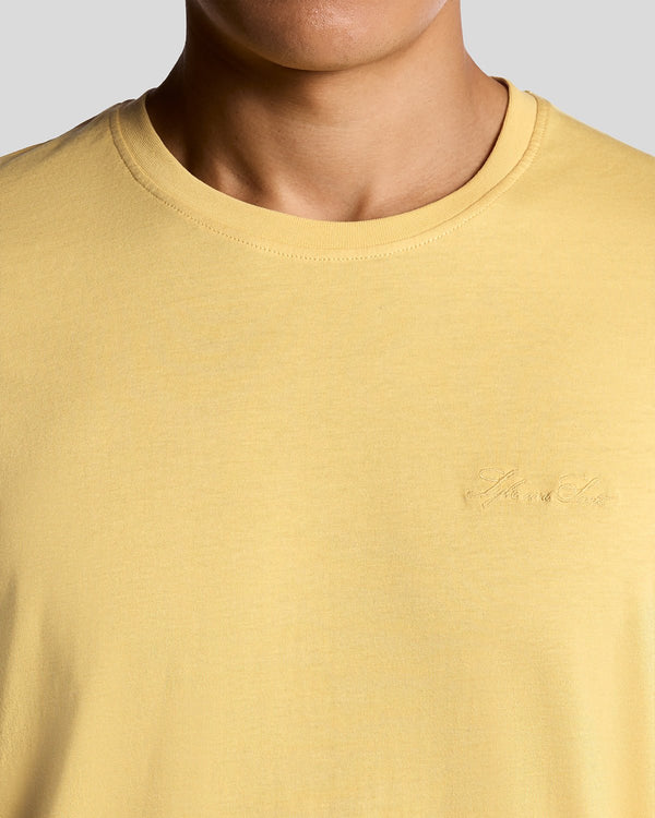 Lyle & Scott Superfine Cotton Script T-Shirt Wax