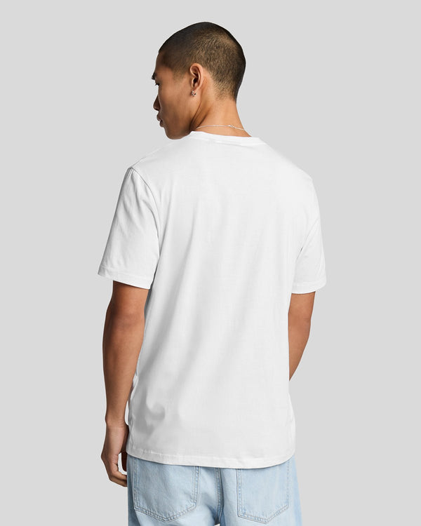 Lyle & Scott Superfine Cotton V Neck T-Shirt White