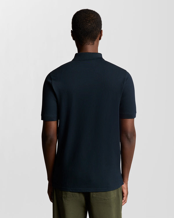 Lyle & Scott Superfine Cotton Zip Polo Shirt Carbon