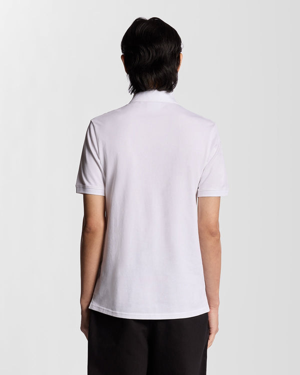 Lyle & Scott Superfine Cotton Zip Polo Shirt White