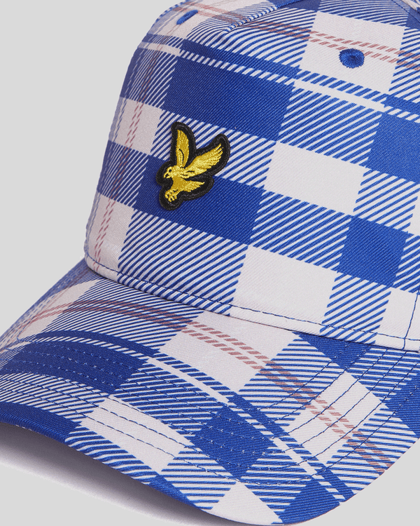 Lyle & Scott Tartan Check Baseball Cap Now Blue