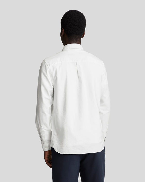 Lyle & Scott Tonal Button Down Oxford Shirt White