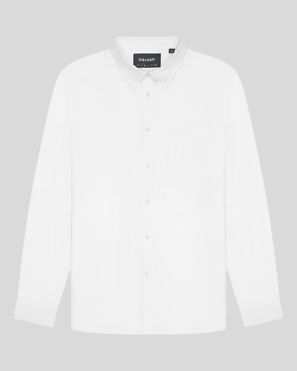 Lyle & Scott Tonal Button Down Oxford Shirt White