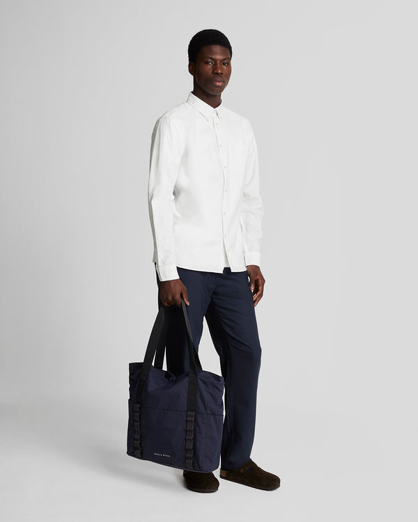 lyle & scott Tonal Button Down Oxford Shirt White