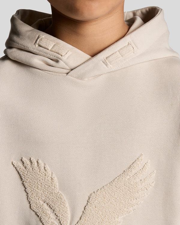 Lyle & Scott Towelling Eagle Hoodie Putty