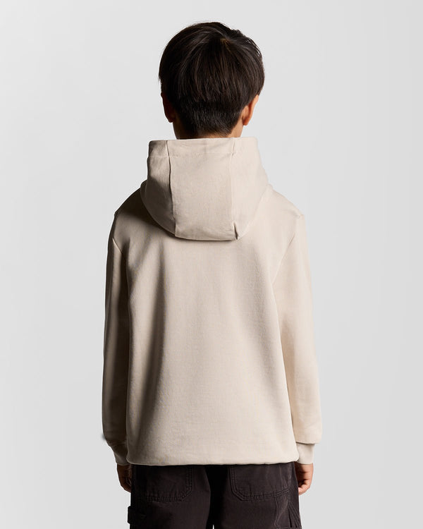 Lyle & Scott Towelling Eagle Hoodie Putty