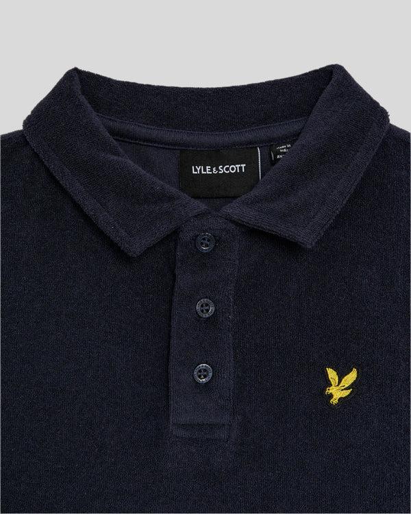 lyle & scott Towelling Polo Shirt Dark Navy