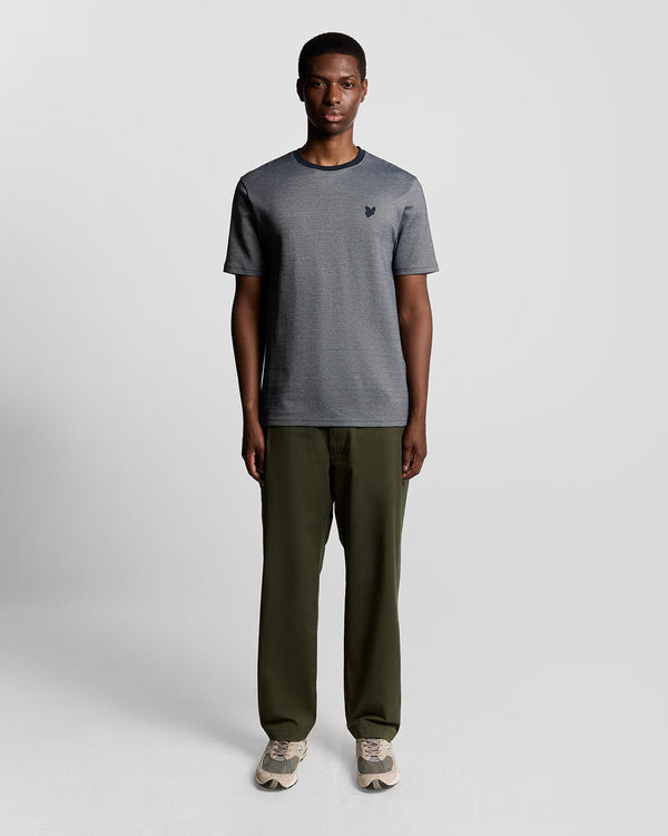 lyle & scott Two Tone Pique T-Shirt Chambray Blue