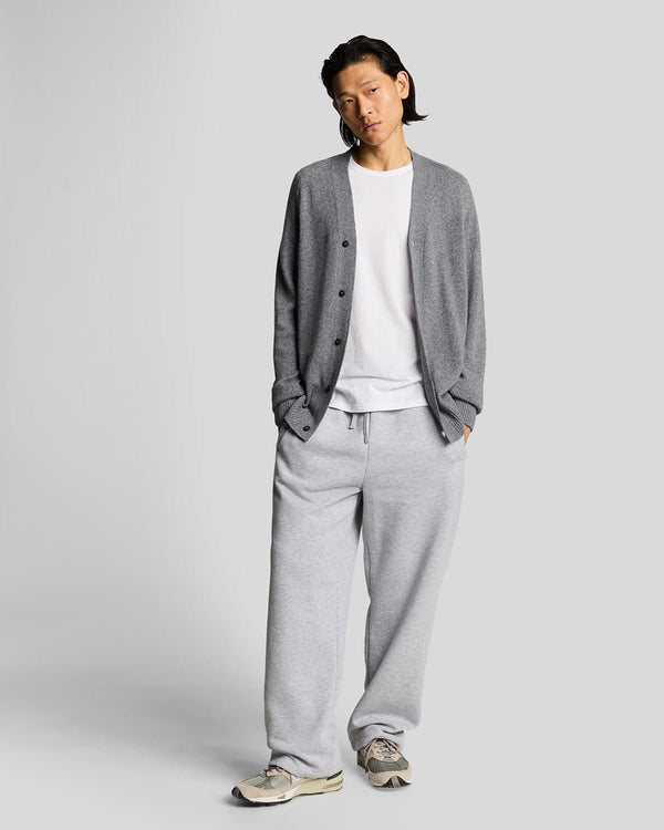 lyle & scott V Neck Knit Cardigan Grey Heather