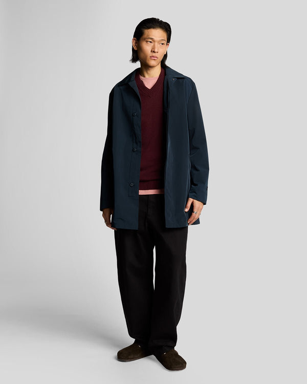 lyle & scott V Neck Knit Jumper Burgundy Heather