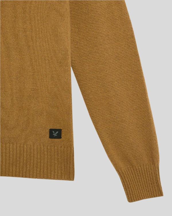 Lyle & Scott V Neck Knit Jumper Golden Heather