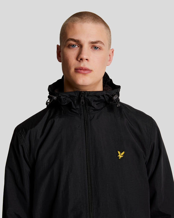 Lyle & Scott Water Resistant Hooded Jacket Jet Black