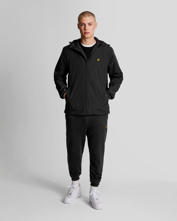lyle & scott Water Resistant Hooded Jacket Jet Black