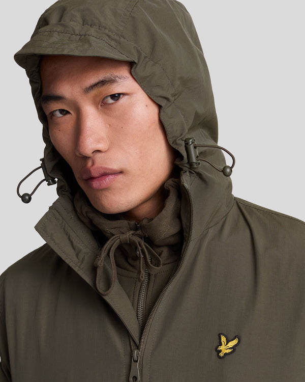 Lyle & Scott Water Resistant Hooded Jacket Olive