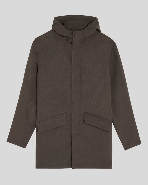 Lyle & Scott Waterproof Mac Raincoat Charcoal Marl