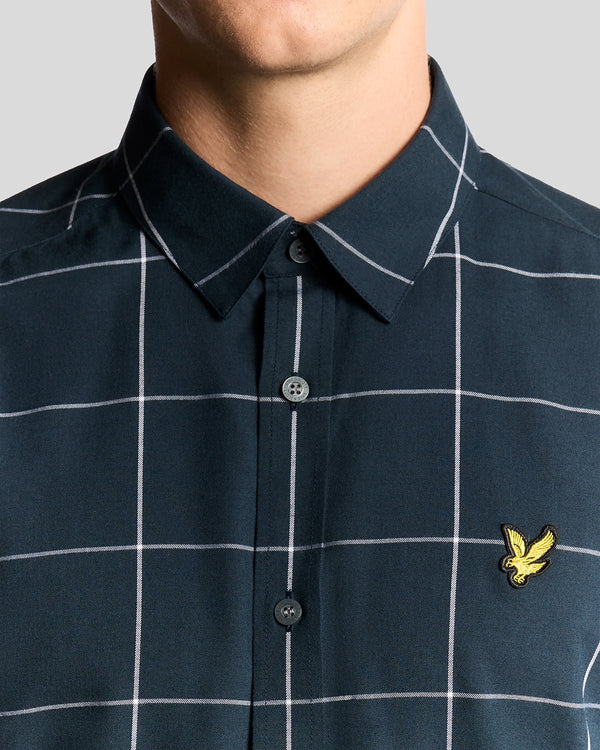 Lyle & Scott Window Pane Check Shirt Dark Navy/White