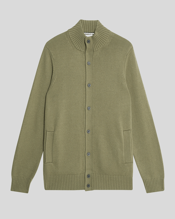 Lyle & Scott Wool Blend Cardigan Dusky Green