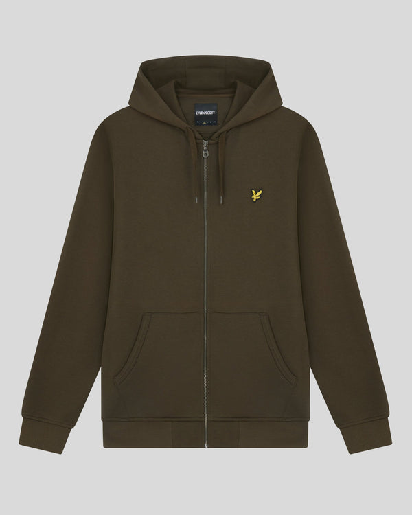 Lyle & Scott Zip Through Hoodie Olive