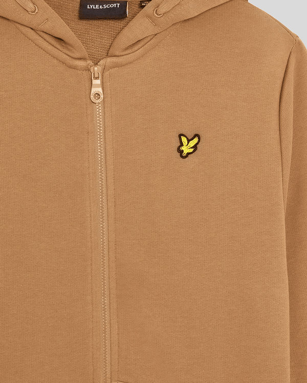 Lyle & Scott Zip Through Hoodie Tigers Eye