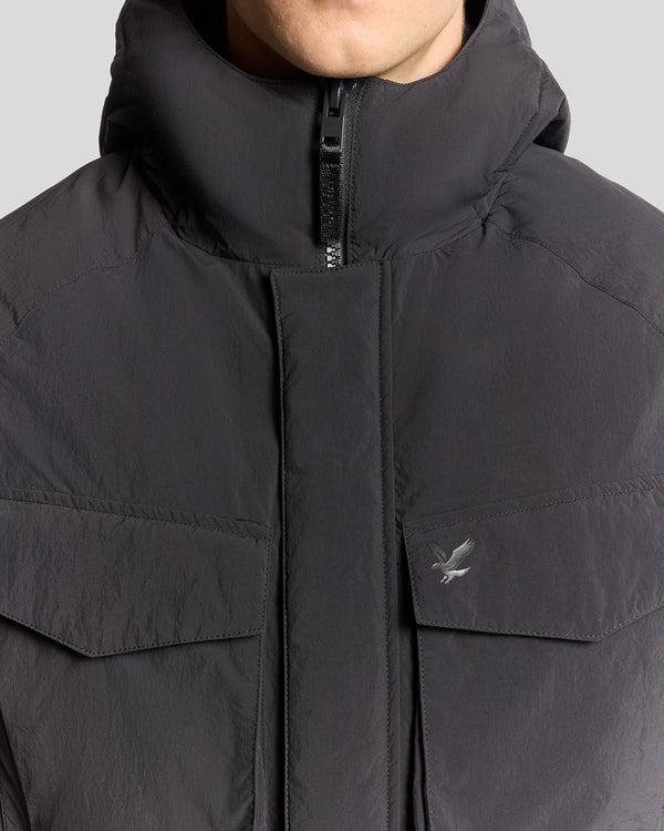 Lyle & Scott Military Inspired Insulated Parka Black Ice