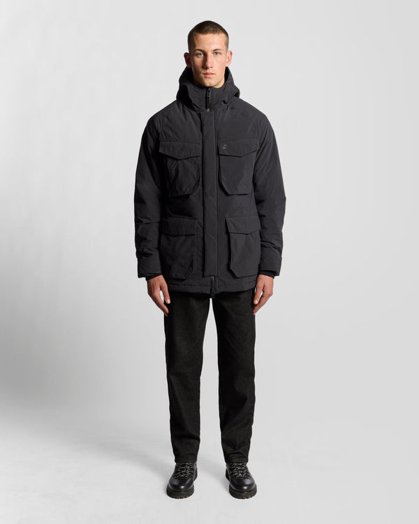 lyle & scott Military Inspired Insulated Parka Black Ice