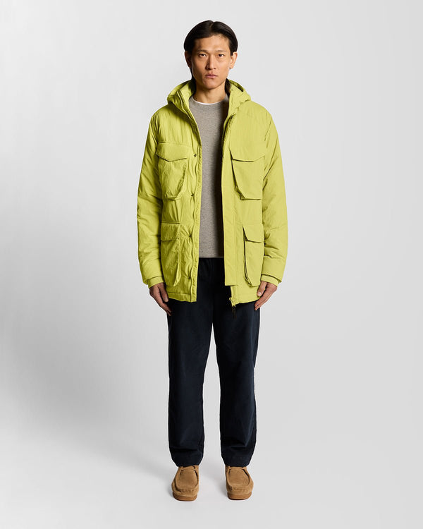 lyle & scott Military Inspired Insulated Parka Pale Willow