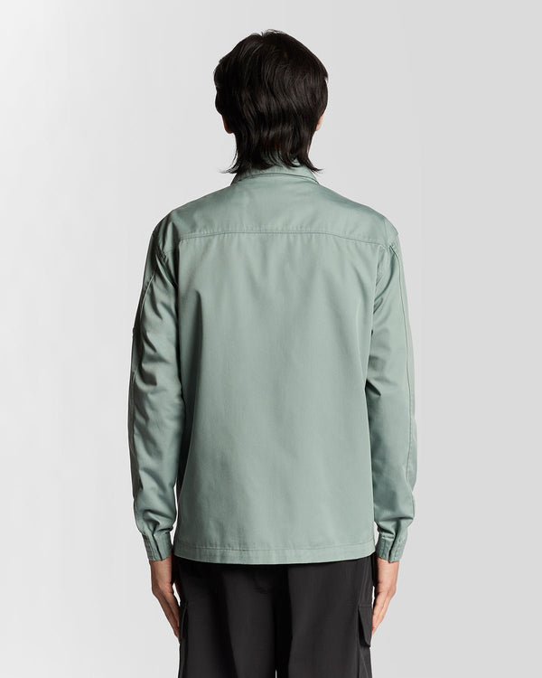 Lyle & Scott Multi Pocket Full Zip Overshirt Cold Mint