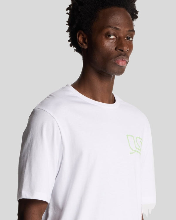 Lyle & Scott Polaroid Graphic T-Shirt White/ Vibrant Kiwi