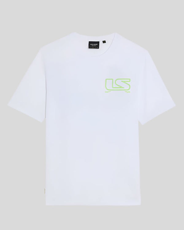 Lyle & Scott Polaroid Graphic T-Shirt White/ Vibrant Kiwi