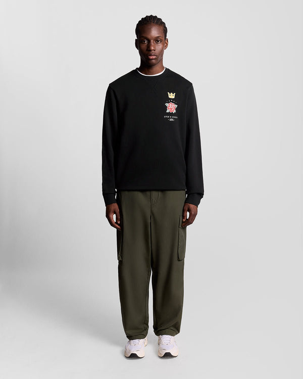 lyle & scott Pub Graphic Crew Neck Sweatshirt Jet Black