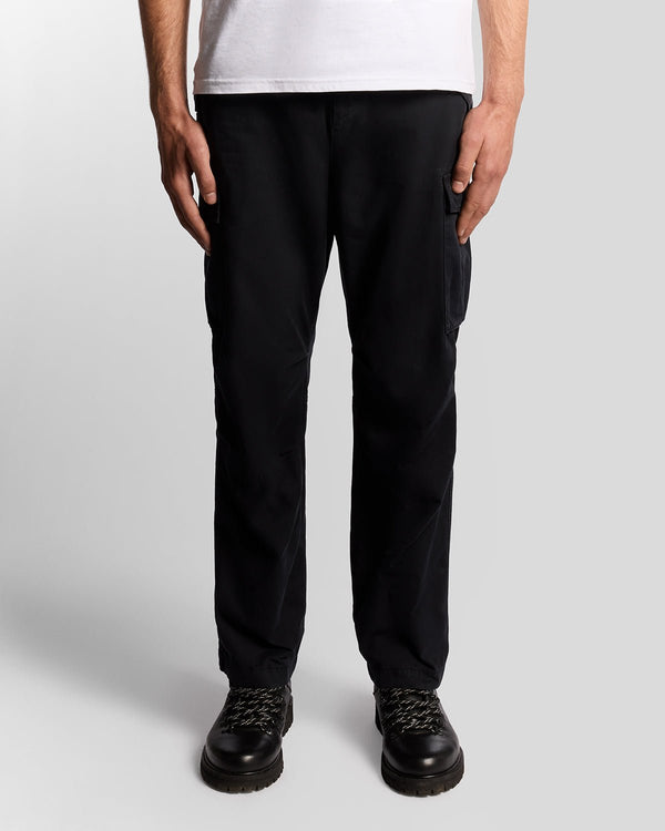 lyle & scott Regular Fit Articulated Cargo Trouser Jet Black