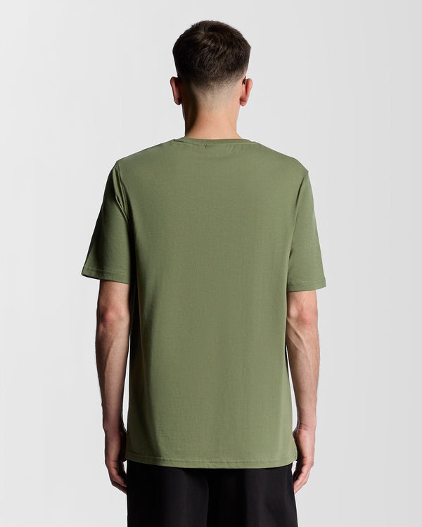Lyle & Scott Script Logo Cotton Crew Neck T-Shirt Fatigue Olive