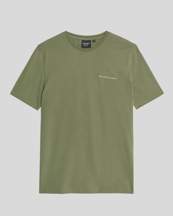 Lyle & Scott Script Logo Cotton Crew Neck T-Shirt Fatigue Olive