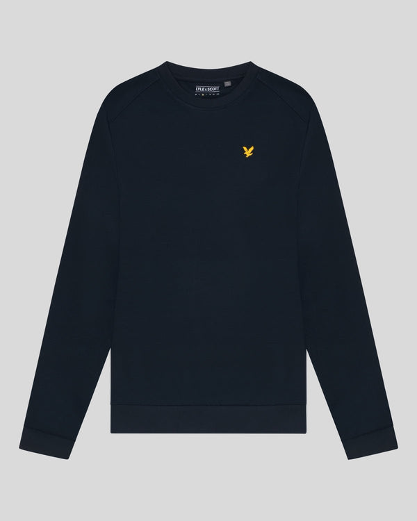 Lyle & Scott Sports Crew Neck Fly Fleece Sweatshirt Dark Navy