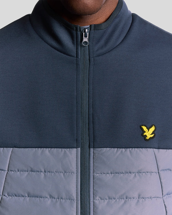 Lyle & Scott Sports Hybrid Fleece Gilet True Indigo/ Steel Indigo