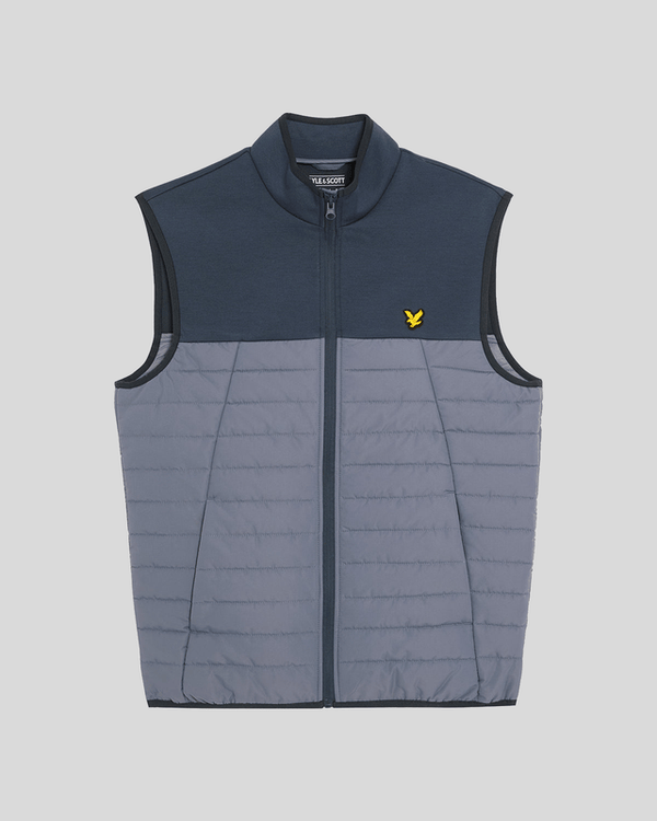 Lyle & Scott Sports Hybrid Fleece Gilet True Indigo/ Steel Indigo