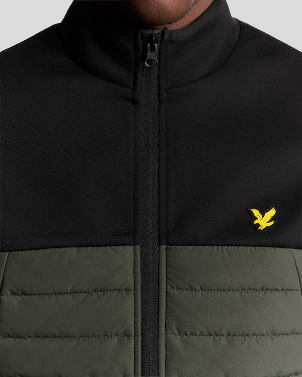 Lyle & Scott Sports Hybrid Fleece Jacket Jet Black/ Granite