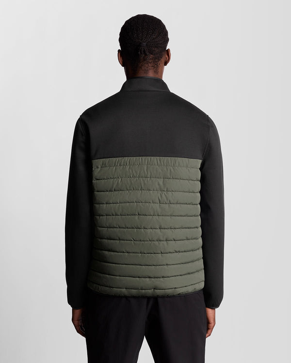 Lyle & Scott Sports Hybrid Fleece Jacket Jet Black/ Granite