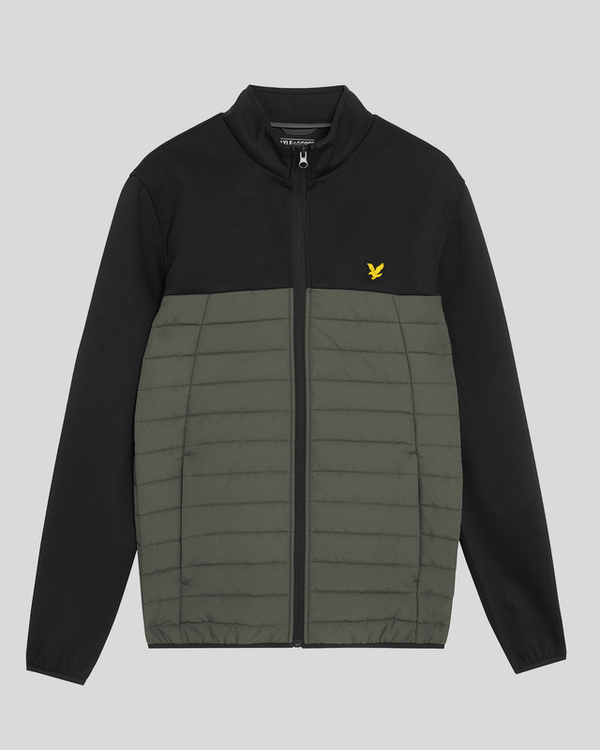 Lyle & Scott Sports Hybrid Fleece Jacket Jet Black/ Granite