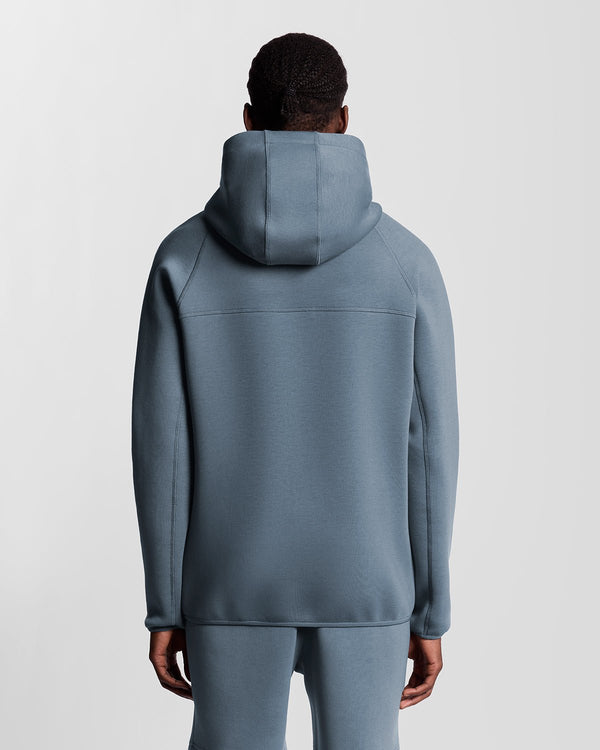Lyle & Scott Sports Neoprene Zip Hoodie Steel Indigo Marl