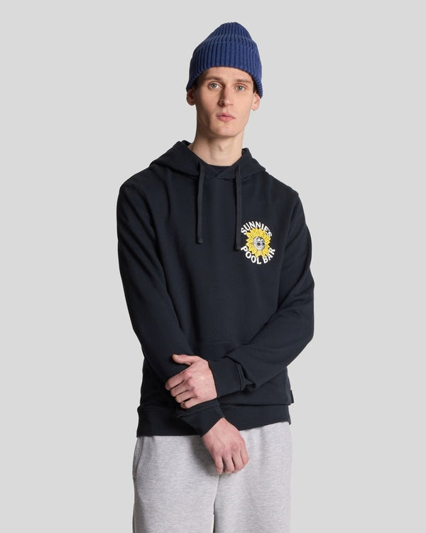 lyle & scott Sunnies Pool Bar Graphic Pullover Hoodie Dark Navy