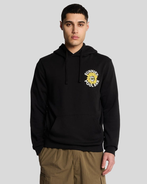lyle & scott Sunnies Pool Bar Graphic Pullover Hoodie Jet Black