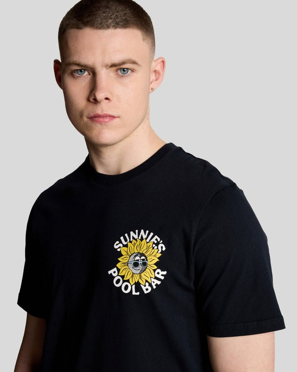 Lyle & Scott Sunnies Pool Bar Graphic T-Shirt Dark Navy