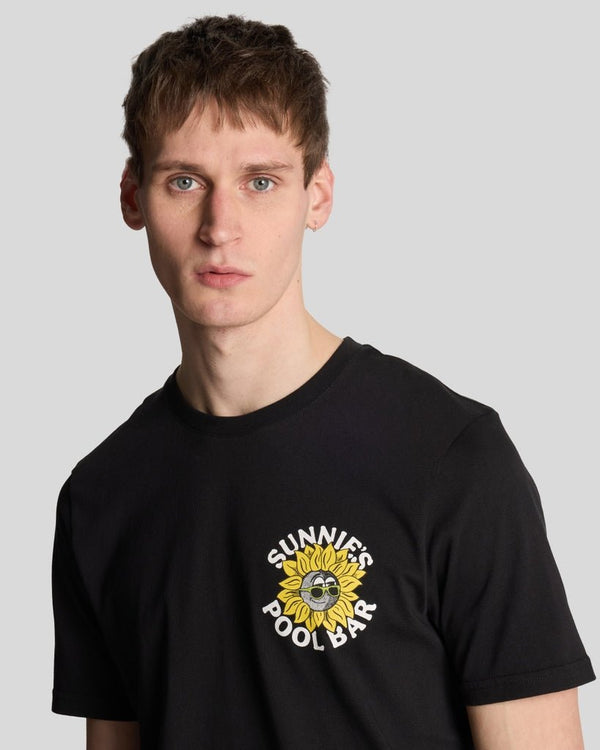 Lyle & Scott Sunnies Pool Bar Graphic T-Shirt Jet Black