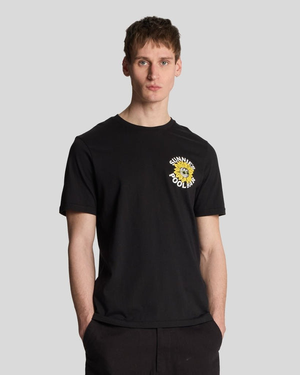 lyle & scott Sunnies Pool Bar Graphic T-Shirt Jet Black