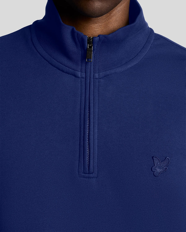 Lyle & Scott Superfine Cotton 1/4 Zip Sweatshirt Blueprint
