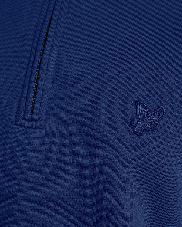 Lyle & Scott Superfine Cotton 1/4 Zip Sweatshirt Blueprint